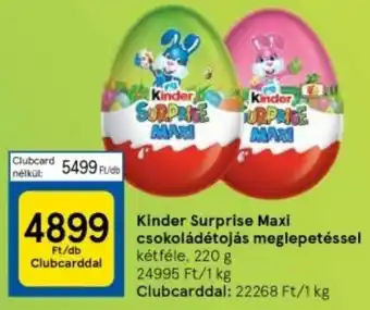 Kinder Surprise Maxi csokoládétojás meglepetéssel 220g