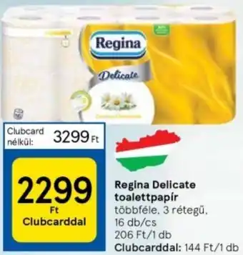 Tesco Regina Delicate toalettpapír 16db ajánlat