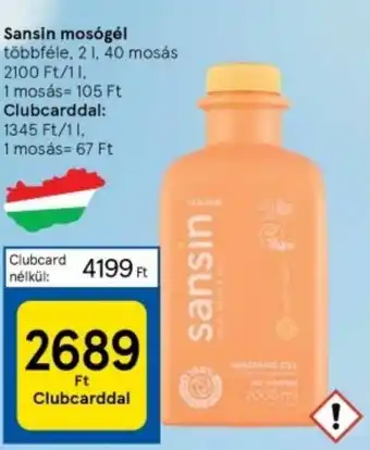 Tesco Sansin mosógél 2l ajánlat