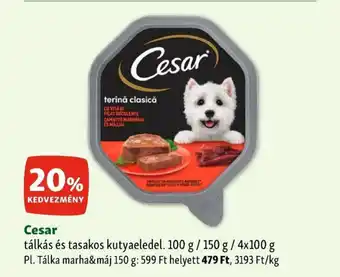 Fressnapf Cesar tálkás és tasakos kutyaeledel. 100 g ajánlat