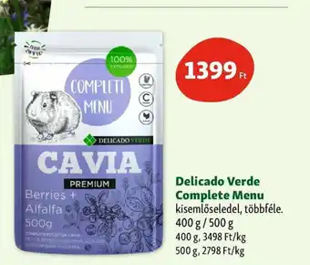 Fressnapf Delicado Verde Complete Menu kisemlőseledel, többféle. 400 g ajánlat