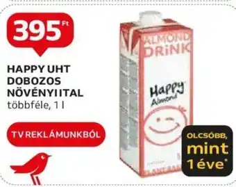 Auchan HAPPY UHT DOBOZOS NÖVÉNYIITAL 1l ajánlat