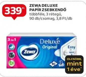 Auchan ZEWA DELUXE PAPÍRZSEBKENDŐ ajánlat