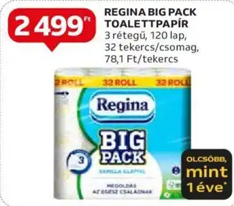 Auchan REGINA BIG PACK TOALETTPAPÍR ajánlat
