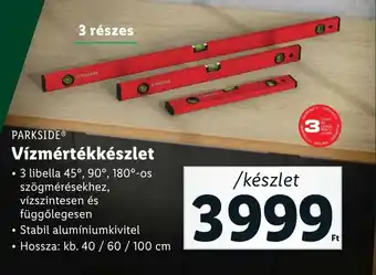 Lidl PARKSIDE Vízmértékkészlet ajánlat