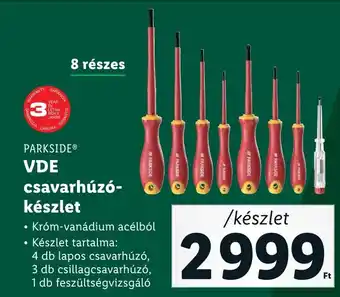 Lidl PARKSIDE VDE csavarhúzó- készlet ajánlat