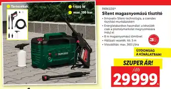 Lidl PARKSIDE Silent magasnyomású tisztító ajánlat