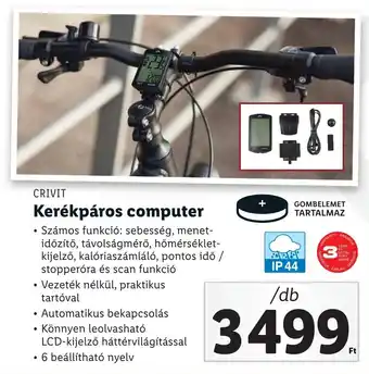 Lidl CRIVIT Kerékpáros computer ajánlat