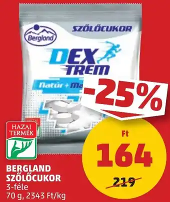 BERGLAND SZŐLŐCUKOR 70g