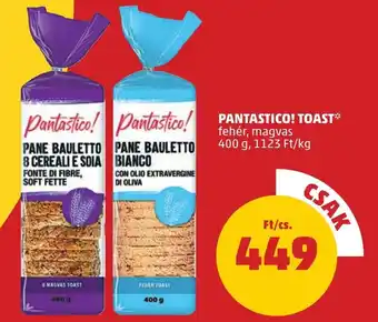PENNY PANTASTICO! TOAST 400g ajánlat
