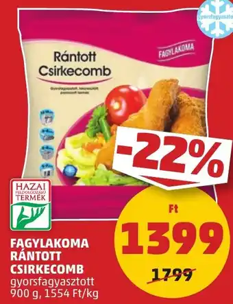 PENNY FAGYLAKOMA RANTOTT CSIRKECOMB 900g ajánlat