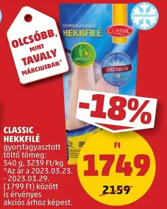 PENNY CLASSIC HEKKFILÉ 540g ajánlat