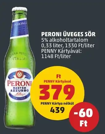 PENNY PERONI ÜVEGES SÖR 5% 0,33l ajánlat