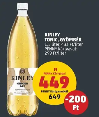 PENNY KINLEY TONIC, GYÖMBÉR 1,5l ajánlat