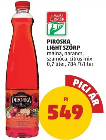 PENNY PIROSKA LIGHT SZÖRP 0,7l ajánlat