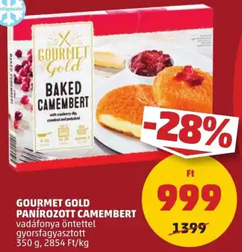 PENNY GOURMET GOLD PANÍROZOTT CAMEMBERT 350g ajánlat