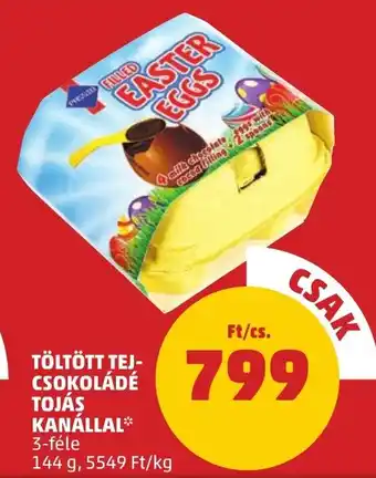 PENNY TÖLTÖTT TEJ CSOKOLÁDÉ TOJÁS KANÁLLAL 144g ajánlat