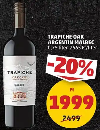 TRAPICHE OAK ARGENTIN MALBEC 0,75l