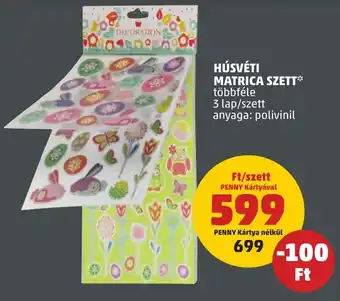 PENNY HÚSVÉTI MATRICA SZETT 3 lap ajánlat