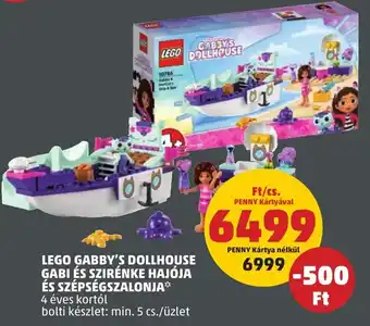 LEGO GABBY'S DOLLHOUSE GABI ÉS SZIRÉNKE HAJÓJA ÉS SZÉPSÉGSZALONJA