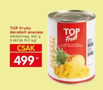 Spar TOP Fruits darabolt ananász 340 g ajánlat