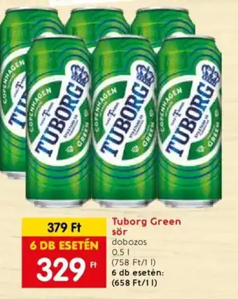 Spar Tuborg Green sör 0,5l ajánlat