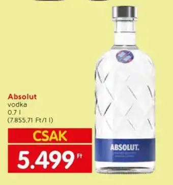 Spar Absolut vodka 0,7l ajánlat