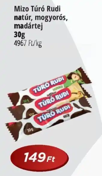 Mizo Túró Rudi natúr, mogyorós, madártej 30g