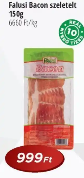 Real Falusi Bacon szeletelt 150g ajánlat