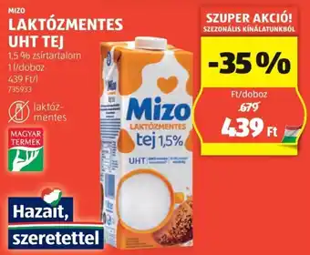 MIZO LAKTÓZMENTES UHT TEJ 1,5% 1l