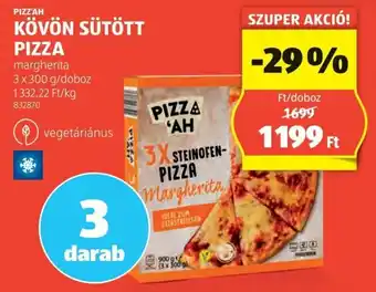 ALDI PIZZ'AH KÖVÖN SÜTÖTT PIZZA 3x300g ajánlat