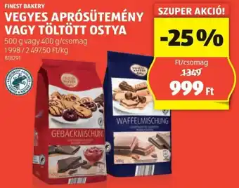 ALDI FINEST BAKERY VEGYES APRÓSÜTEMÉNY VAGY TÖLTÖTT OSTYA 500g vagy 400g ajánlat