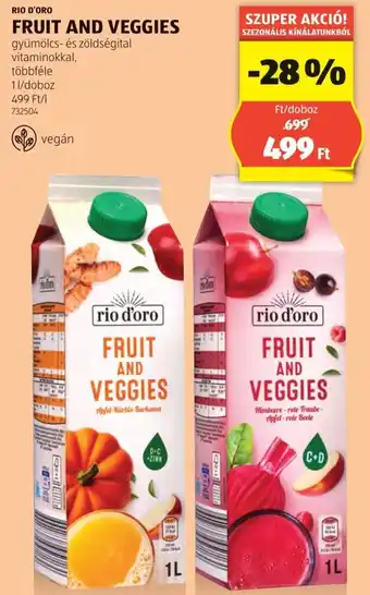 ALDI RIO D'ORO FRUIT AND VEGGIES 1l ajánlat