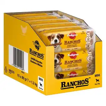 ZooPlus 10x80g Pedigree Ranchos csirke töltött mini rágótekercsek jutalomfalat kutyáknak ajánlat