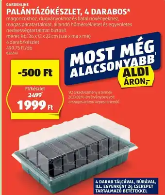 ALDI GARDENLINE PALÁNTÁZÓKÉSZLET, 4 DARABOS ajánlat