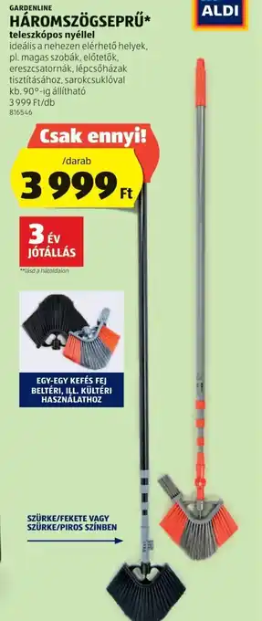 ALDI GARDENLINE HÁROMSZÖGSEPRŰ ajánlat