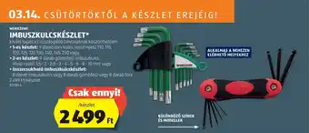 ALDI WORKZONE IMBUSZKULCSKÉSZLET ajánlat
