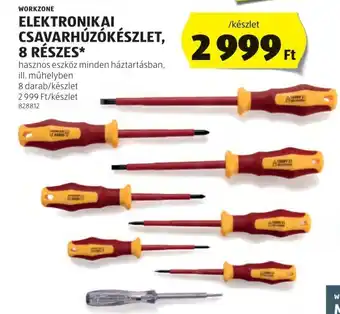 ALDI WORKZONE ELEKTRONIKAI CSAVARHÚZÓKÉSZLET 8 RÉSZES ajánlat