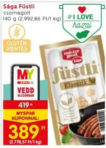 Spar Market Sága Füstli 140g ajánlat
