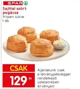 Spar Market SPAR Sajttal szórt pogácsa ajánlat