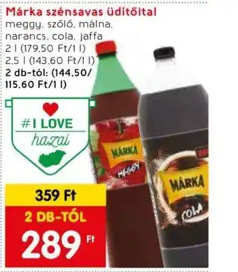 Spar Market Márka szénsavas üdítőital 2.5l ajánlat