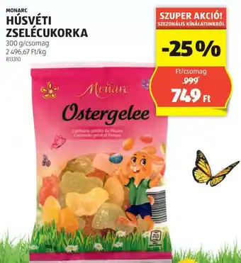 ALDI MONARC HÚSVÉTI ZSELÉCUKORKA 300g ajánlat