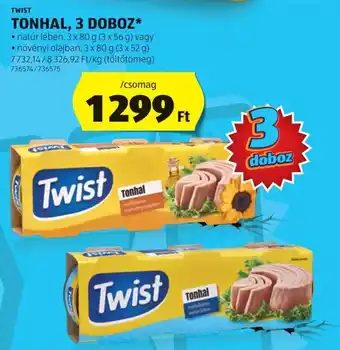 ALDI TWIST TONHAL 3x80g ajánlat