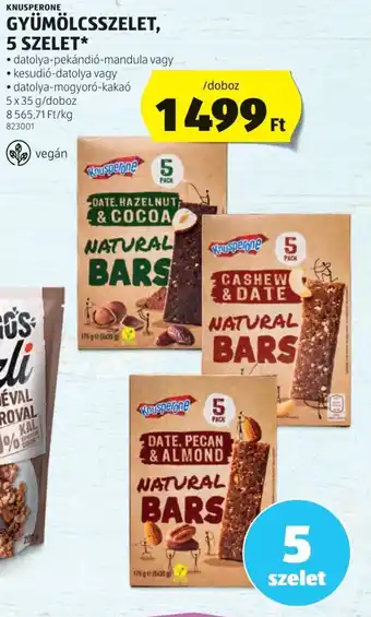 ALDI KNUSPERONE GYÜMÖLCSSZELET 5x35g ajánlat