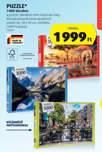 ALDI PUZZLE 1000 darabos ajánlat