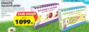 ALDI DOHÁNY TOYS GAMES PÁROSÍTÓ FEJLESZTŐ JÁTÉK ajánlat