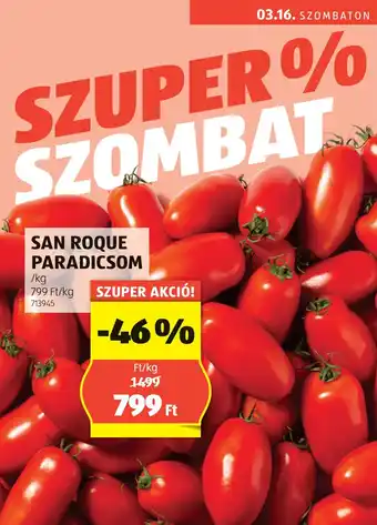 ALDI SAN ROQUE PARADICSOM 1lg ajánlat