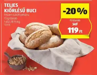 ALDI TELJES KIŐRLÉSŰ BUCI 72g ajánlat