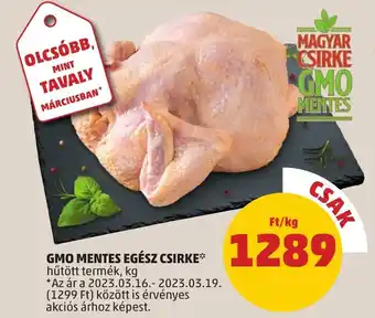 PENNY GMO MENTES EGÉSZ CSIRKE 1kg ajánlat