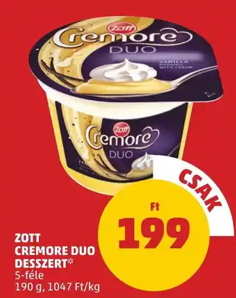 PENNY ZOTT CREMORE DUO DESSZERT 190g ajánlat